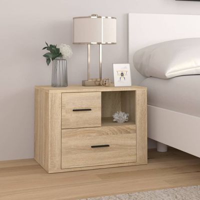 vidaXL Nočný stolík dub sonoma 60x36x45 cm spracované drevo