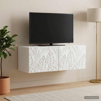 vidaXL Nástenná TV skrinka 78,5 x 31 cm Biela Kompozitné drevo