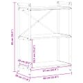 vidaXL Regál na knihy 60 x 30 x 85 cm Kompozitné drevo Staré drevo