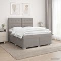 vidaXL Posteľ boxspring s matracom Sivohnedá 180 x 200 cm Látka