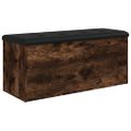 vidaXL Úložná lavička dymový dub 102x42x45 cm kompozitné drevo