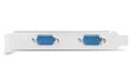 AXAGON PCEA-S2N, PCIe řadič - 2x sériový port (RS232) 250 kbps, vč. LP Radic, PCIe x1, 2x sériový port, 250kb/s, vcetne low profile záslepky