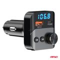 FM transmitter 1×USB-A 1×USB-C 12/24V AMiO-04647