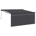 vidaXL Sklopná markíza Antracit 350 x 250 cm Polyester a hliník