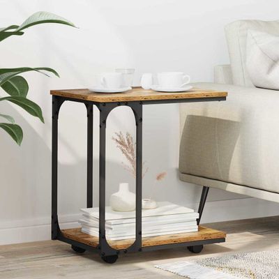 vidaXL Bočný stôl Staré drevo 50 x 35 x 55.5 cm Kompozitné drevo