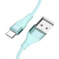 Kábel BWOO USB - USB-C 1 m 3A Minimalist Silicone Green X280C