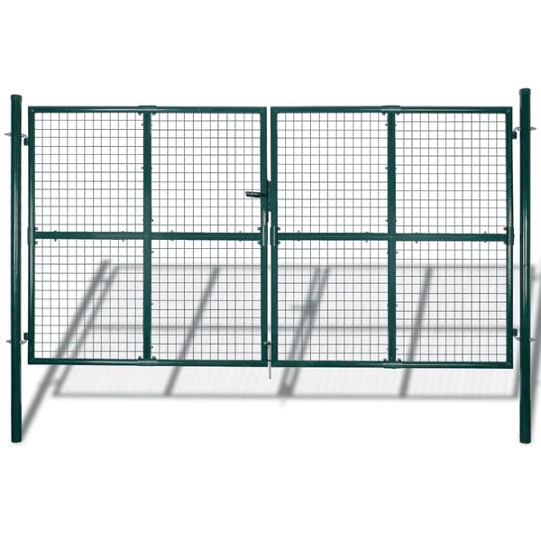 vidaXL Dvojkrídlová plotová brána 300x150 cm, práškovo lakovaná oceľ