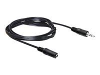 Prodlužovací šňůra audio - mini-phone stereo 3.5 mm se zdířkami (female) do mini-phone stereo 3.5 mm s piny (male) - 3 m - černá