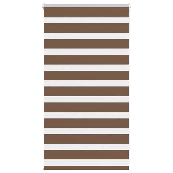 vidaXL Zebra roleta hnedá 85x100 cm šírka látky 80,9 cm polyester