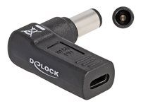Adaptér napájania - USB-C (F) do DC jack 7,4 x 5 mm (M) - 19.5 V - 3 A - uhlový - čierna