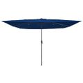 vidaXL Záhradný slnečník 295 x 295 x 245 cm Polyester a oceľ Azurblue