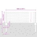 vidaXL Hexagonálny plot s stĺpom 100 x 0,4 m Pozinkovaná oceľ