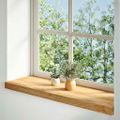 vidaXL Okenný parapet 2 ks svetlohnedá 80x25x2 cm dubový masív