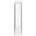 vidaXL Oblúkový gabionový kôš 4 ks 200x50x200/220cm pozinkované železo