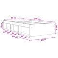 vidaXL Rám postele so skladom Biela 80 x 200 cm Kompozitné drevo