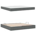 vidaXL Postel s úložným prostorem a matrací Tmavo šedá 200 x 200 cm