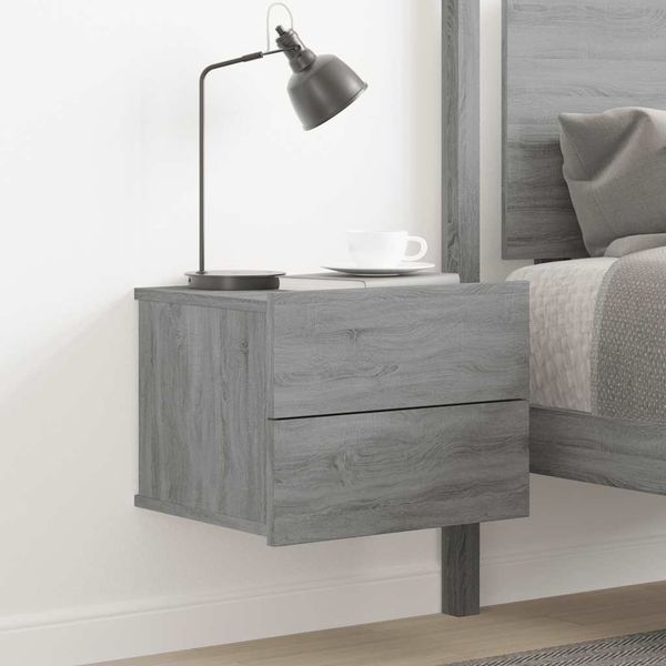vidaXL Nočný stolík sivý sonoma 40x30x30 cm spracované drevo