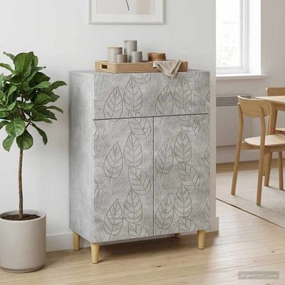 vidaXL Servírovacia skriňa Betónovo sivá 66 x 34,5 x 90 cm