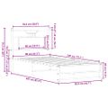vidaXL Posteľný rám bez matraca dymový dub 80x200 cm kompozitné drevo