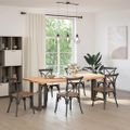 vidaXL Nohy k jedálenskému stolu v tvare T, 2 ks, čierne, 60x35x(72-73) cm, oceľ