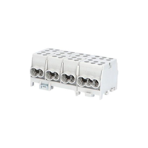 Svorkovnica rozbočovacia HLAK 35-4/10 GR-S, 125A, 4pól., AL/CU, IP20, 4xŠ, na DIN /2080438