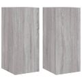 vidaXL TV nástenné skrinky s LED svetlami 2ks sivé sonoma 30,5x35x70cm