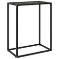 vidaXL Konzolový stolík čierny 60x35x75 cm tvrdené sklo