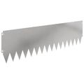 vidaXL Obrubník trávnika 10 ks 103 x 30 cm Oceľ Strieborná