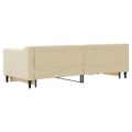 vidaXL Denná posteľ s rozkladacou posteľou krémová 80x200 cm látka