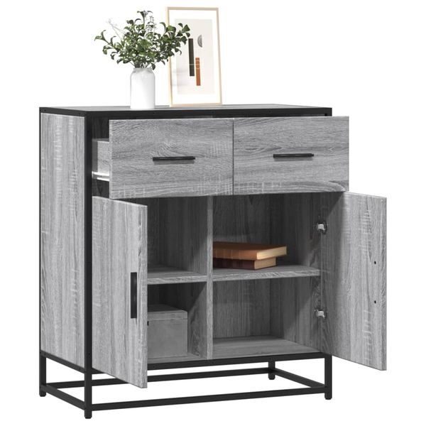 vidaXL Komoda sivá sonoma 68x35x76 cm kompozitné drevo