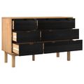 vidaXL Zásuvkový kabinet so zásuvkou OTTA Čierna 111 x 43 x 73,5 cm