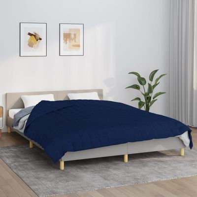 vidaXL Záťažová prikrývka modrá 200x230 cm 13 kg látka
