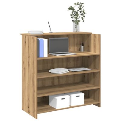vidaXL Recepčný stôl dub artisan 100x50x103,5 cm kompozitné drevo