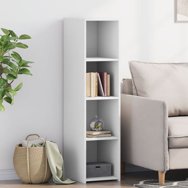vidaXL Vysoká skrinka 30x41x124 cm biela kompozitné drevo