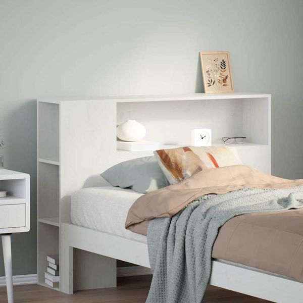 vidaXL Čelo postele s úložným priestorom biele 90 cm borovica