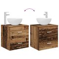 vidaXL Set kabinetov do kúpeľne 3 ks Staré drevo 49,5 x 41 x 64,5 cm