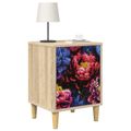 vidaXL Nočný stolík KIEL 2 ks Dub sonoma 36 x 33 x 50 cm