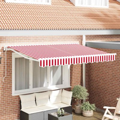 vidaXL Rám markízy Červená a Biela 300 x 200 cm