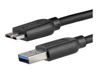Mobilný nabíjací a synchronizačný USB 3.0 Micro B kábel pre smartfóny a tablety (USB3AUB2MS) - Kabel USB - Micro-USB typu B (M) do USB typ A (M) - USB 3.0 - 2 m - lisovaný - čierna - pre P/N: BNDTBUSB3142, HBS304A24A, PEXUS313AC2V, PEXUSB311A1E, PEXUSB314A2V2, S251BMU3FP