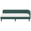 vidaXL Rohový rám postele Tmavozelená 80 x 200 cm Zamat