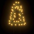 vidaXL Vianočná svetelná dekorácia s hrotmi 3 ks strom 50 LED 30 cm