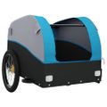 vidaXL Vozík za bicykel, čierno modrý 30 kg, železo