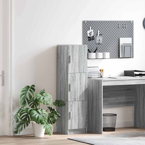 vidaXL Highboard Sivý Sonoma 31.5 x 32 x 122.5 cm