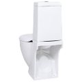 vidaXL Keramická toaleta/WC do kúpeľne, okrúhla, spodný odtok, biela
