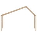 vidaXL Strecha na detskú posteľ 213x95,5x144,5 cm borovicový masív