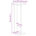 vidaXL Stojan na rastliny 2 ks Dymový dub 25 x 25,5 x 80,5 cm