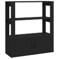 vidaXL Komoda čierna 80x30x90 cm spracované drevo
