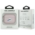 Puzdro Karl Lagerfeld Monogram Karl & Choupette Head pre AirPods Pro 3 ružová