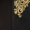 vidaXL Highboard s dverami Čierna 40 x 33 x 110 cm Masívne mango drevo