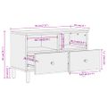 vidaXL TV skrinka 70x33x46 cm akáciový masív